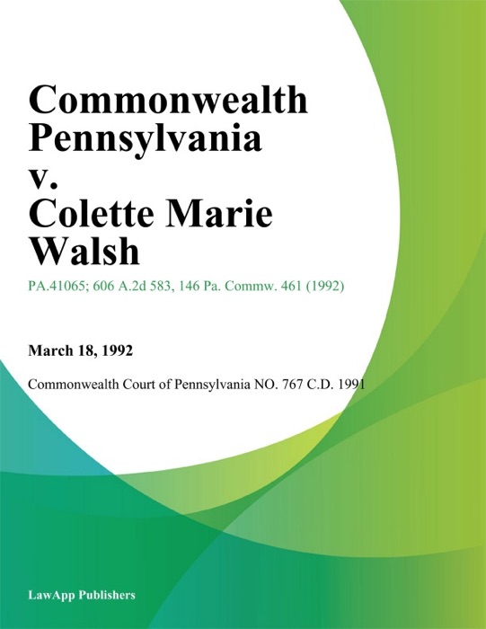 Commonwealth Pennsylvania v. Colette Marie Walsh
