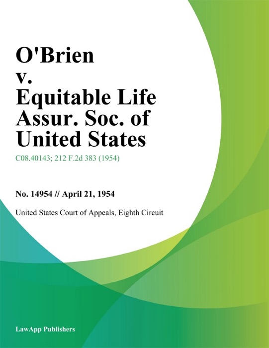 O'Brien v. Equitable Life Assur. Soc. of United States