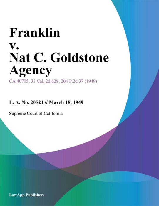 Franklin V. Nat C. Goldstone Agency