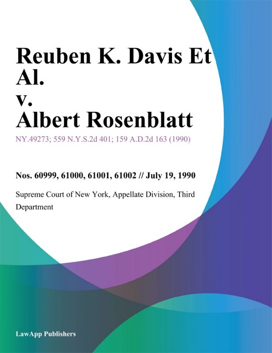 Reuben K. Davis Et Al. v. Albert Rosenblatt