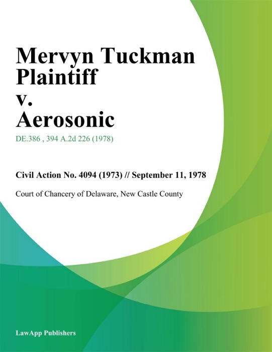 Mervyn Tuckman Plaintiff v. Aerosonic