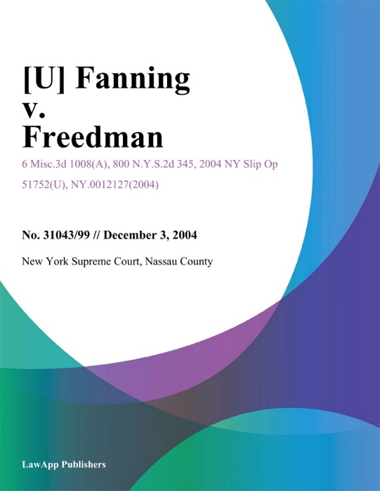 Fanning v. Freedman