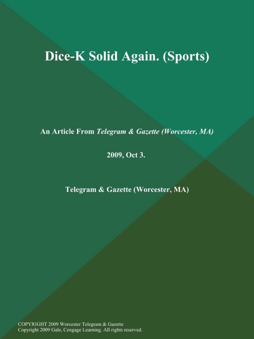 Dice-K Solid Again (Sports)