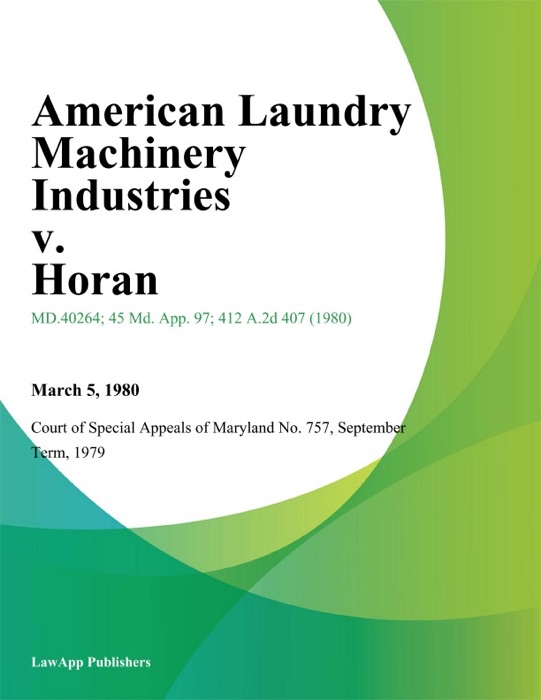 American Laundry Machinery Industries v. Horan