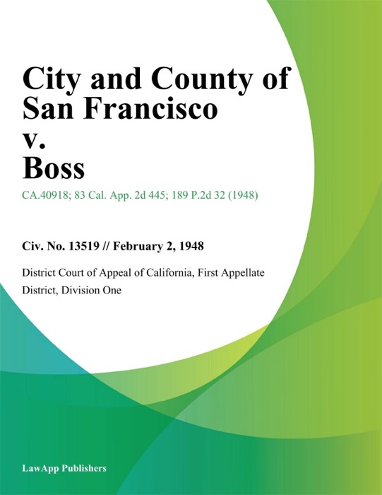 City And County Of San Francisco V. Boss