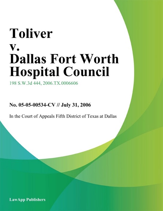 Toliver v. Dallas Fort Worth Hospital Council