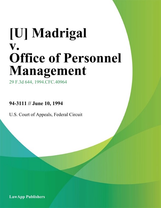 Madrigal v. office of Personnel Management