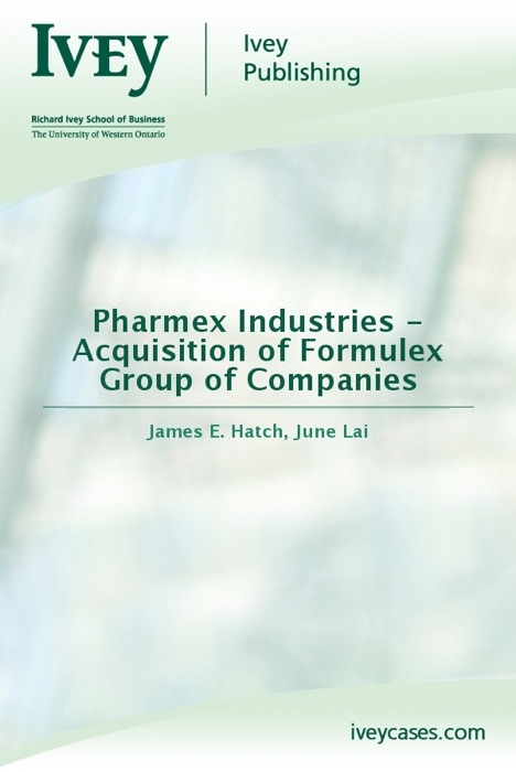 Pharmex Industries - Acquisition of Formulex Group of Companies