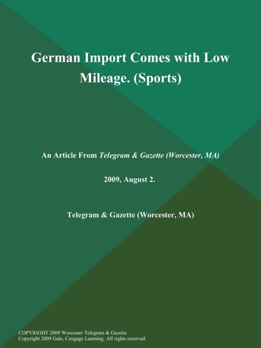 German Import Comes with Low Mileage (Sports)