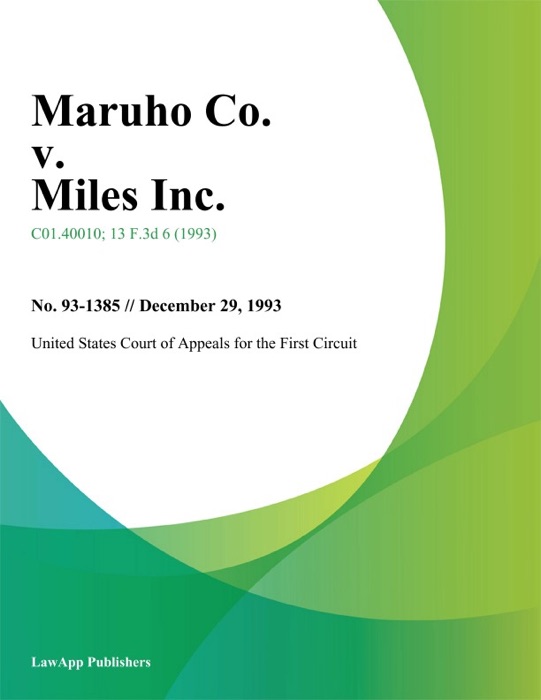 Maruho Co. v. Miles Inc.