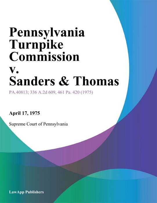 Pennsylvania Turnpike Commission v. Sanders & Thomas