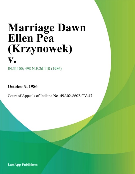 Marriage Dawn Ellen Pea (Krzynowek) V.