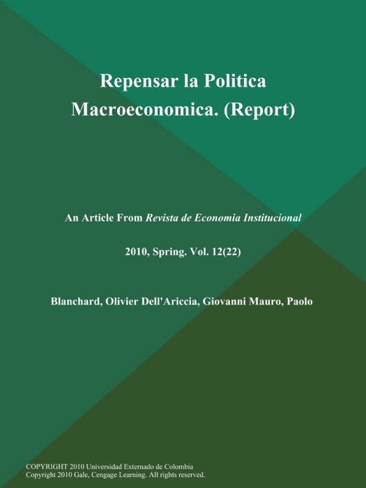 Repensar la Politica Macroeconomica (Report)
