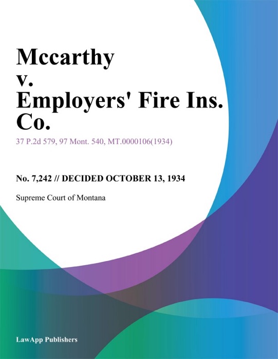 Mccarthy v. Employers Fire Ins. Co.