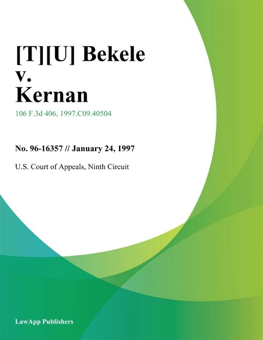 Bekele v. Kernan