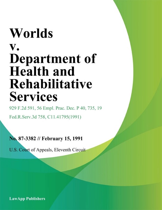 Worlds V. Department Of Health And Rehabilitative Services