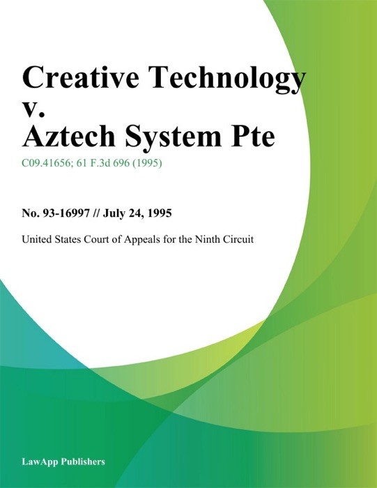Creative Technology v. Aztech System Pte