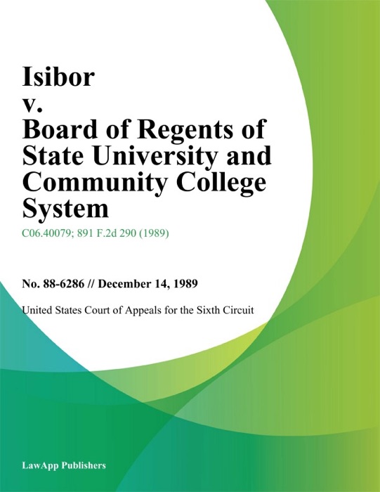 Isibor v. Board of Regents of State University and Community College System