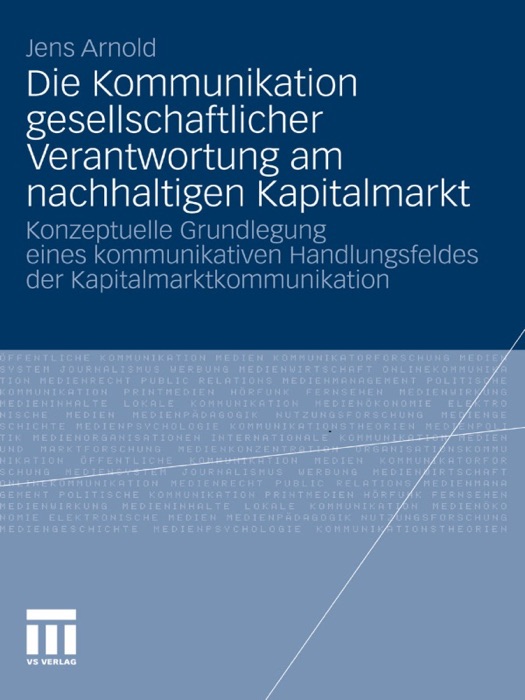 Die Kommunikation gesellschaftlicher Verantwortung am nachhaltigen Kapitalmarkt