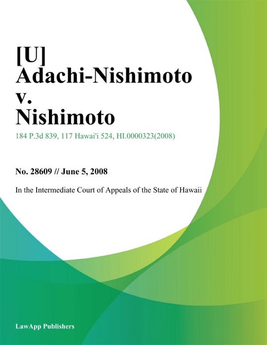Adachi-Nishimoto v. Nishimoto