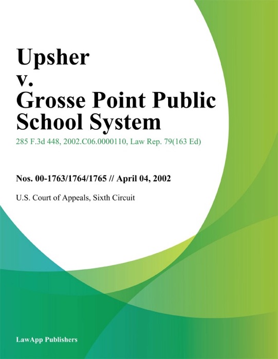 Upsher V. Grosse Point Public School System
