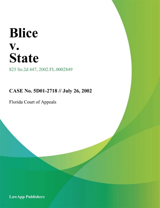 Blice v. State