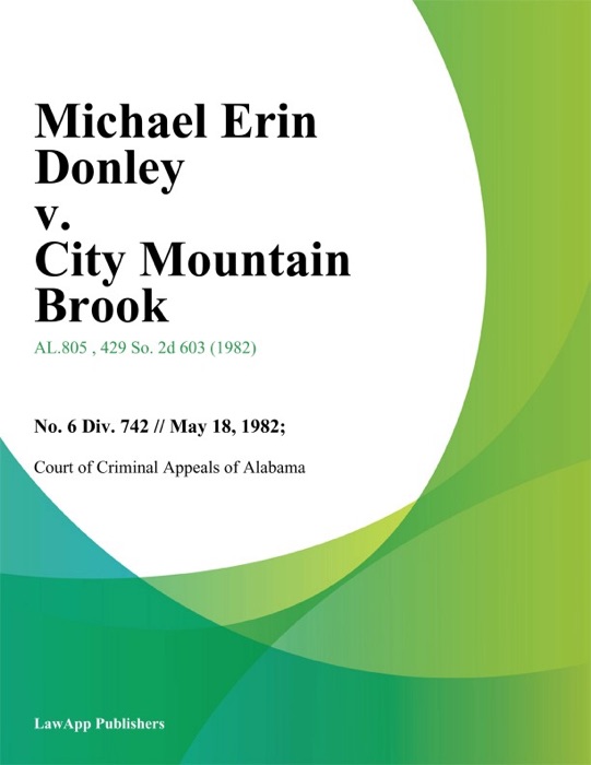 Michael Erin Donley v. City Mountain Brook