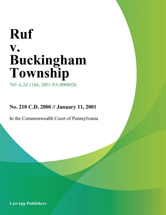 Ruf V. Buckingham Township