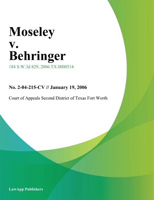 Moseley v. Behringer