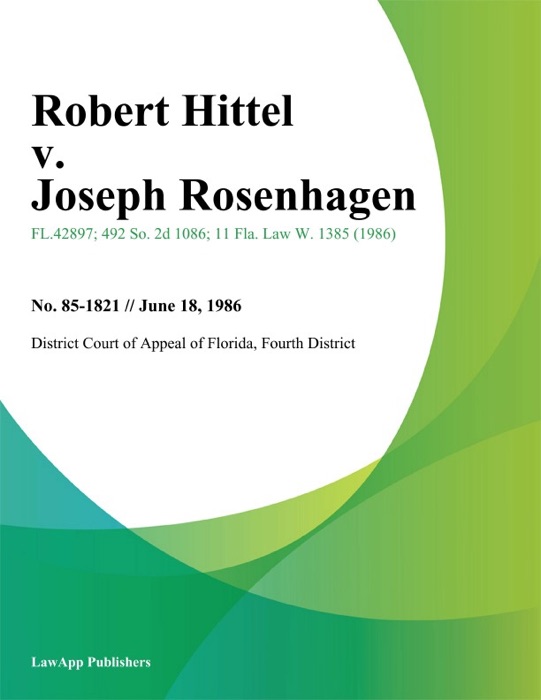 Robert Hittel v. Joseph Rosenhagen