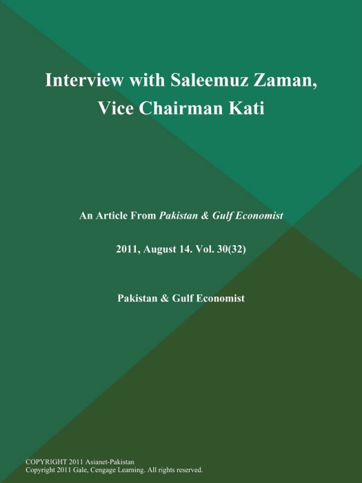 Interview with Saleemuz Zaman, Vice Chairman Kati