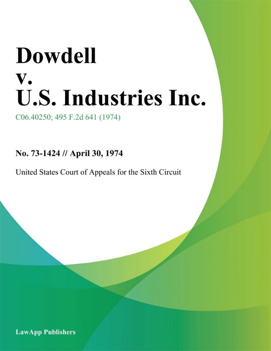 Dowdell V. U.S. Industries Inc.