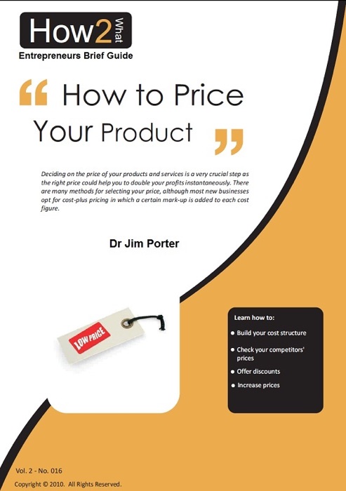 How to Price Your Products and Services