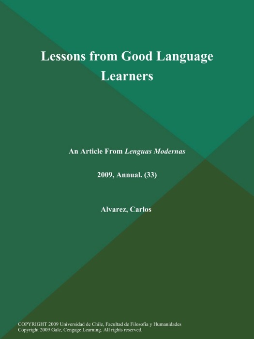 Lessons from Good Language Learners