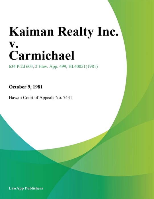 Kaiman Realty Inc. V. Carmichael