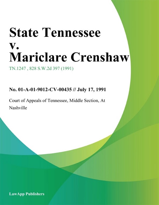 State Tennessee v. Mariclare Crenshaw