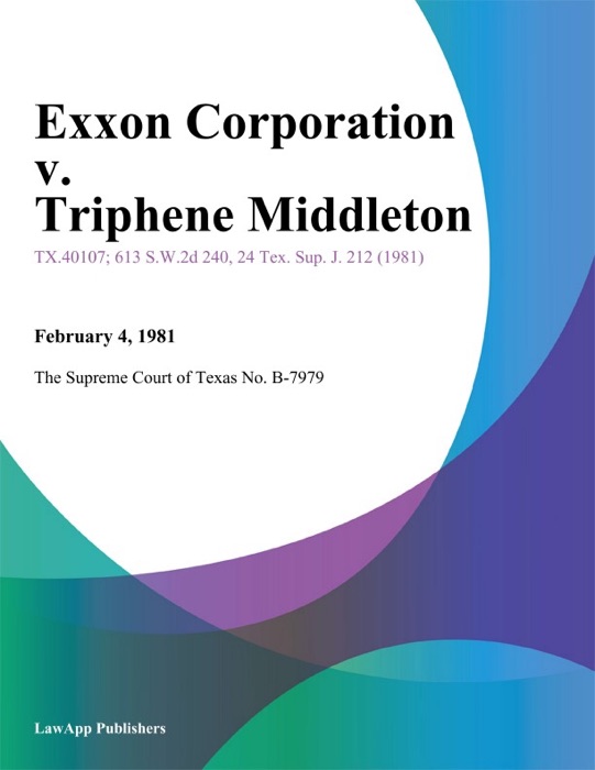 Exxon Corporation v. Triphene Middleton