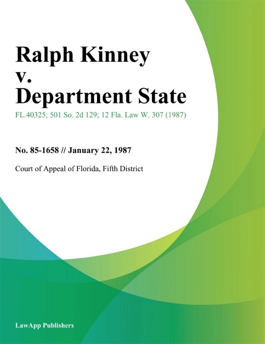 Ralph Kinney v. Department State