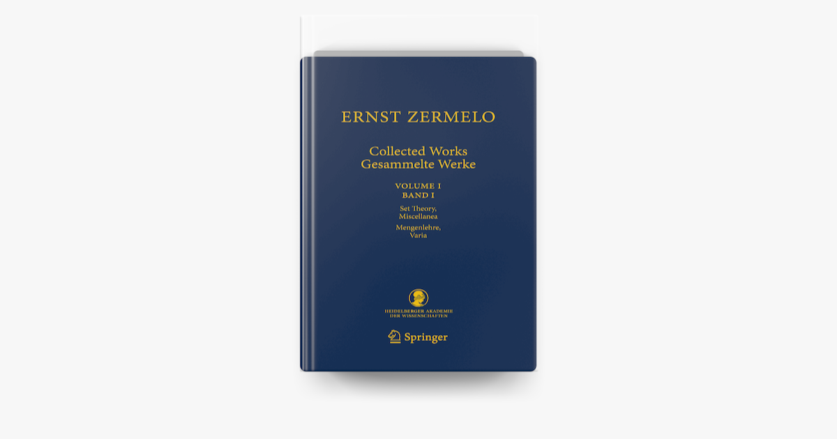 ‎Ernst Zermelo - Collected Works/Gesammelte Werke On Apple Books