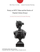 Need Help With Writing An Eassy Slam And The Poetics Of Popular Culture Essay Sample Persuasive Essay High School also Personal Essay Thesis Statement Poetry On Mtv Slam And The Poetics Of Popular Culture Essay By Writers Help Online