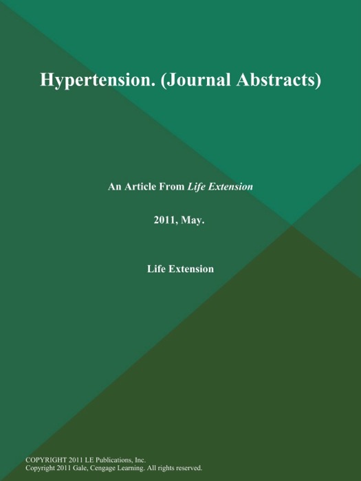 Hypertension (Journal Abstracts)