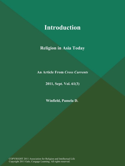 Introduction: Religion in Asia Today