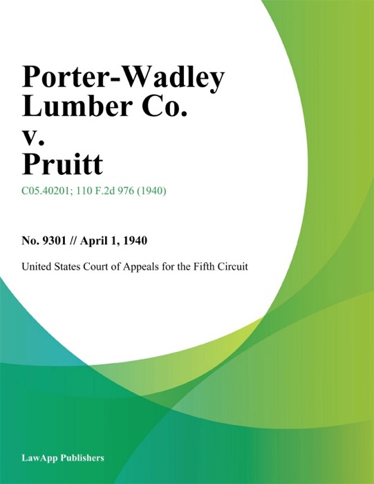Porter-Wadley Lumber Co. v. Pruitt