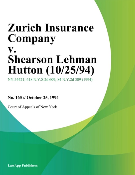 Zurich Insurance Company v. Shearson Lehman Hutton