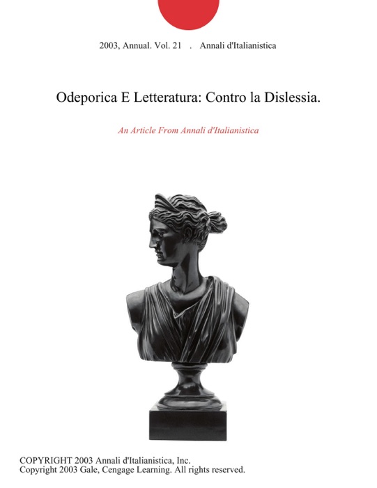 Odeporica E Letteratura: Contro la Dislessia.