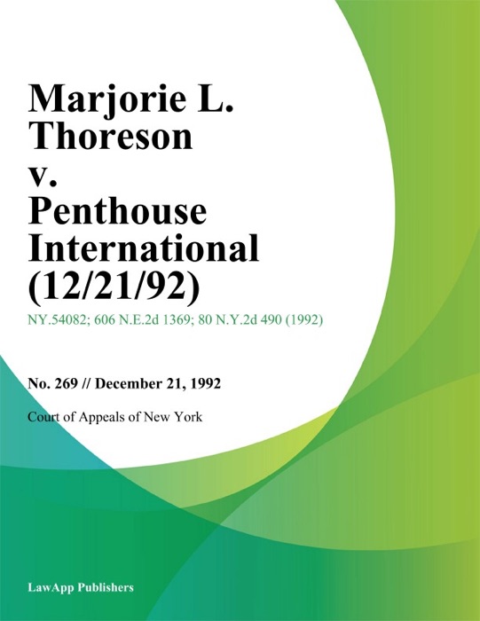 Marjorie L. Thoreson v. Penthouse International