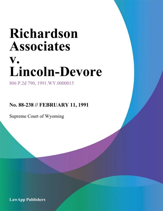 Richardson Associates v. Lincoln-Devore
