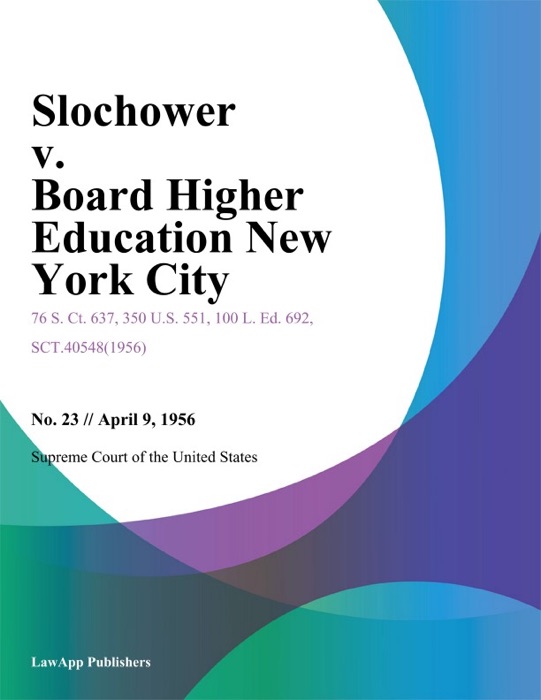 Slochower v. Board Higher Education New York City