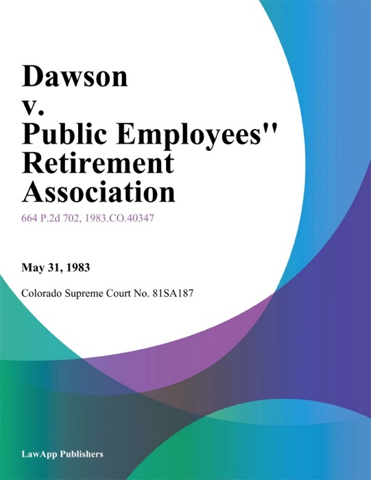 Dawson V. Public Employees'' Retirement Association