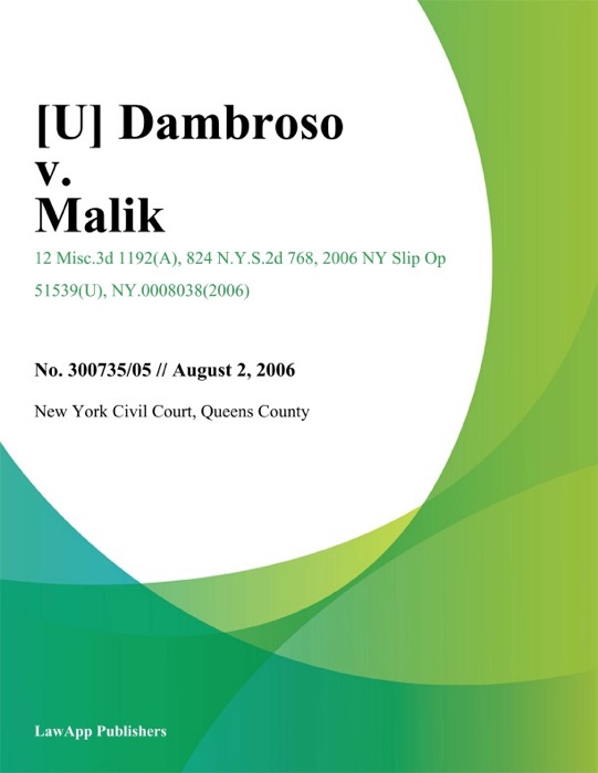 Dambroso v. Malik